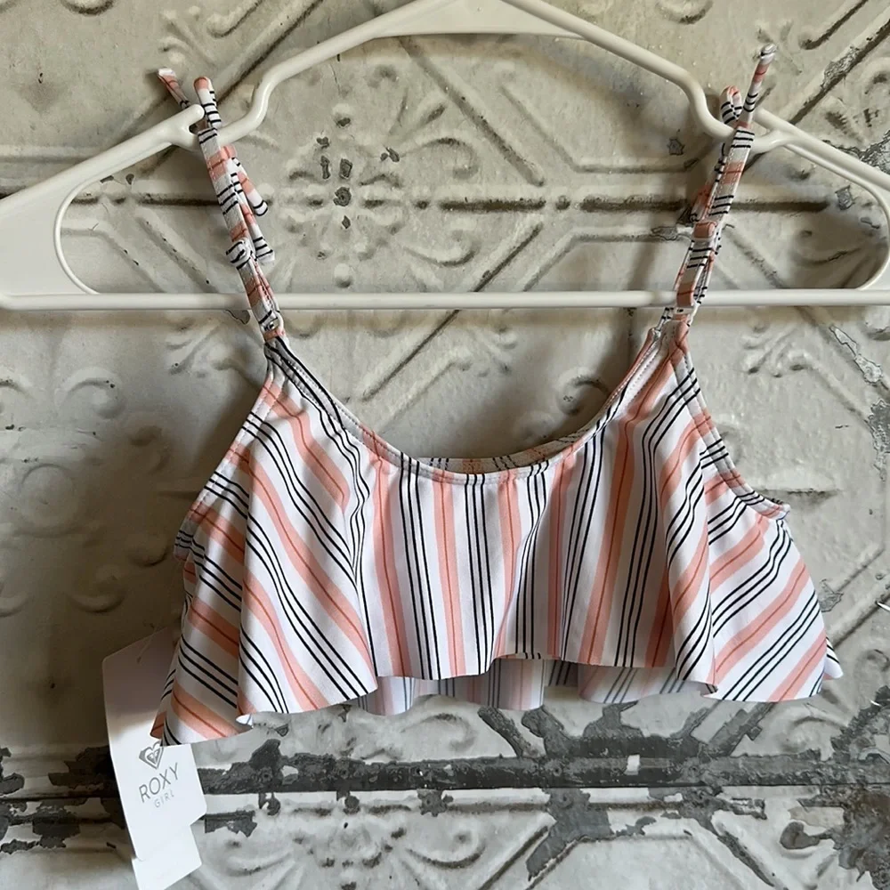 NWT roxy striped swim top